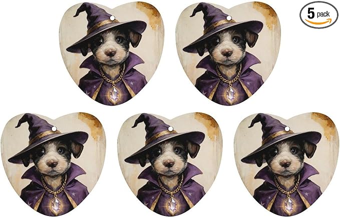 5PCS Car Air Freshener Hanging Personalized Double Sided Wizard Pup Car Fresheners Long Lasting New Cars Scents Cute Automotive Freshies for Closets Drawers (tea)