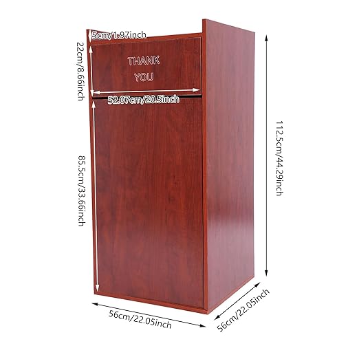 TFCFL Wooden Trash Can with Tray TopCommercial Trash Can Cabinet and Garbage ReceptacleCommercial Grade Rubbish Bin for Office Cafeteria Restaurant (Brown)