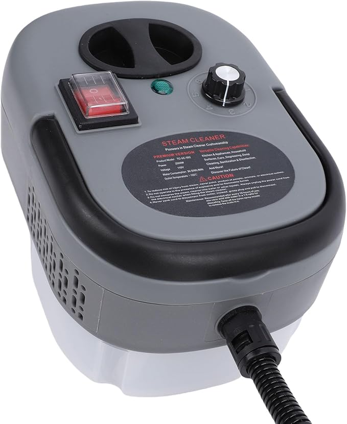 TOPINCN Handheld Pressurized Steam Cleaner 2500W High Pressure Portable Machine with Lengthening Bend Rod Nozzle and Steel Brush for Kitchen Bathroom Furniture Car (US Plug)