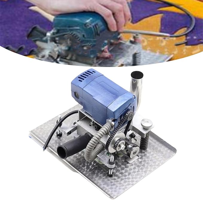 Portable Flat Rug Shearing Machine Handmade Rug Clean Shearing Machine Electric Flat Rug Shearing Machine Adjustable Depth Blades Fast Speed for Carpet Making and Rug Tufting
