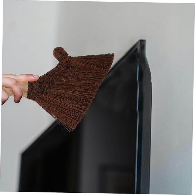Mikinona Shop Broom for Dust Removal Small Desktop Cleaning Brush Bristles Corner Cleaning Brush Handmade Broom Versatile Use