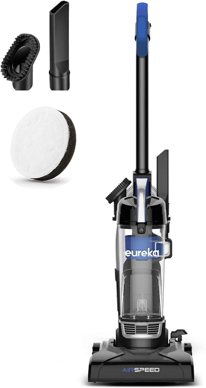 Eureka NEU10AE5 Powerful Bagless Upright Vacuum Cleaner Carpet and Floor AirSpeed Ultra-Lightweight Vacuum Cleaner w/ Replacement Filter Blue