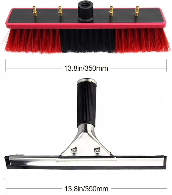 Cleaning Brush Window Cleaning PoleWater Fed Telescopic BrushExtendable Cleaner Conservatory RoofAngle Adjustable Band Scraper Window Cleaning Photovoltaic Panel Cleaning Brushing6M/20Ft