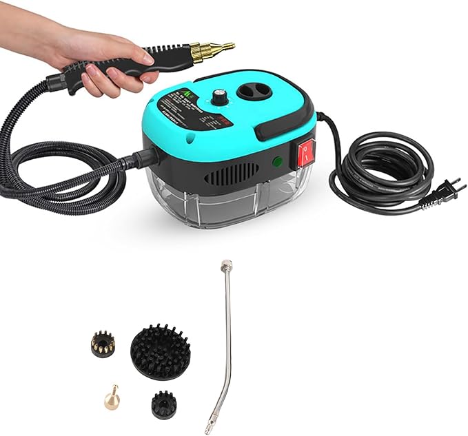 ZJchao Steam Cleaner 2500W Portable High Temperature Pressurized Steam Cleaning Machine Handheld Steam Cleaner Steam Cleaner for Home with Brush Heads for Kitchen Furniture Bathroom