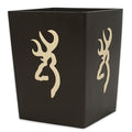 Browning Buckmark 2.5 Gallon Waste Basket Brown Hand-Painted Resin