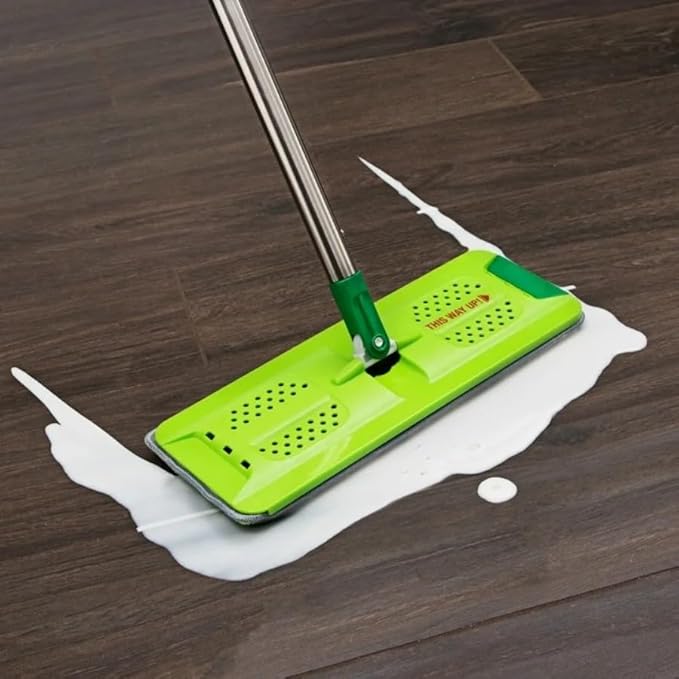 Clean and Wring Out The Flat mop Using a Microfiber Cleaning pad.