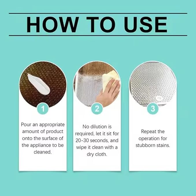 ELEFOCUS Kitchen Grease Remover Powerful Oil Remover Multi-Purpose Cleaner Effective Grease Removal Cream For Pots Stoves Pan Bases (2Pcs)