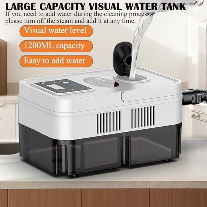 High Pressure Steam Cleaner Portable Steam Cleaner Handheld Steam Cleaner 1200Ml Large Capacity Cleaning Machine for Cleaning Tiles Cars