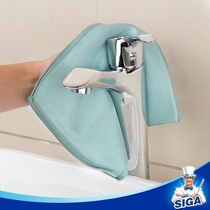 MR.SIGA Ultra Fine Microfiber Cloths for Glass Pack of 12 35 x 40cm 13.7 x 15.7