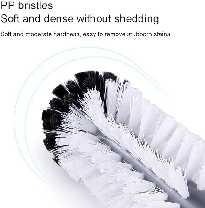 Bar Glass Cleaner for Sink with 3 Head Bristle Brush and Suction-Base Plastic Cup Washer for Kitchen or Bar Use