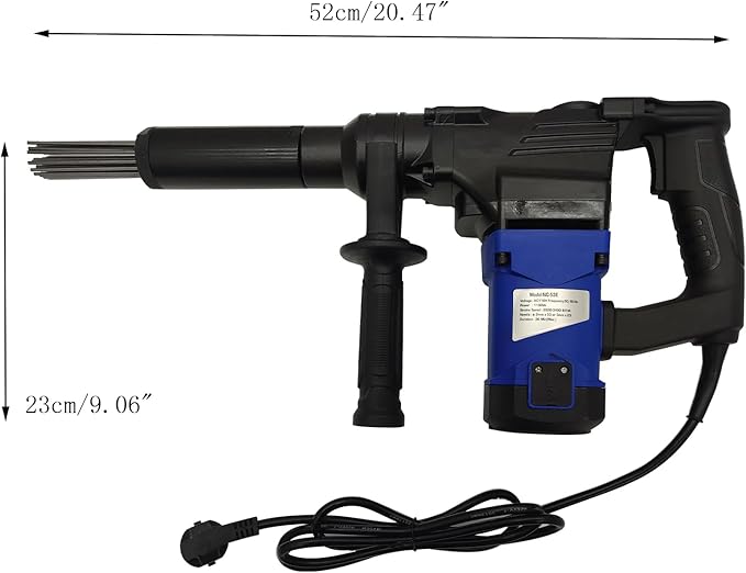 Electric Handheld Rust Remover Industrial Grade Needle Scaler Gun with 100 Needles Electric Needle Descaling Machine for Metal Weld Slag Paint 110V 1100W