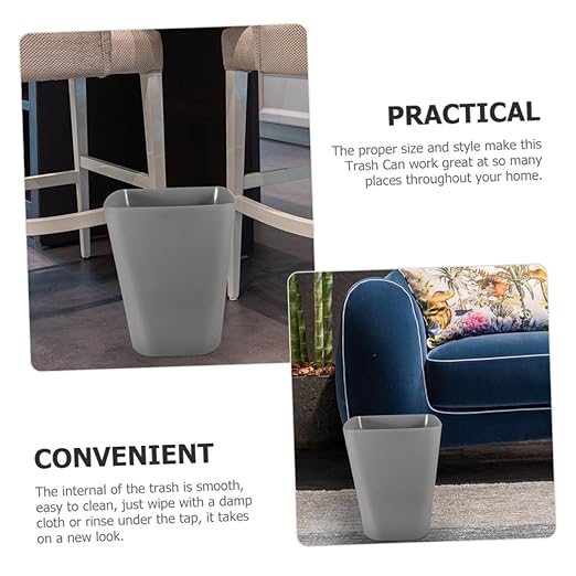 2pcs Square Wastebasket Outdoor Garbage Can Bin for Office Rv Bathroom Large Capacity Trash Can