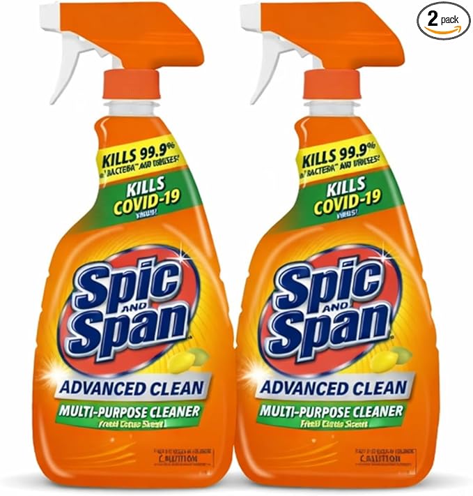 Spic &amp Span Advanced Clean Multi-Purpose Cleaner Spray Fresh Citrus Scent 32 fl oz (Pack of 2)