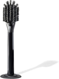 Ionic Dish Brush Magnetized to Stand Upright Stainless Steel with Replaceable Head Onyx/Black