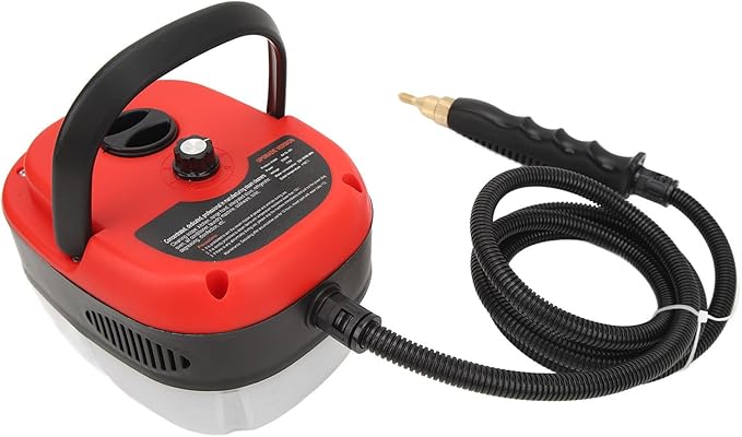 Srliya High Temperature High Pressure Steam Cleaner Handheld Multi Purpose Steam Cleaning Machine for Kitchen Grease Air Conditioner Bathroom Car Interior Home and Hotel Cleaning (Red)