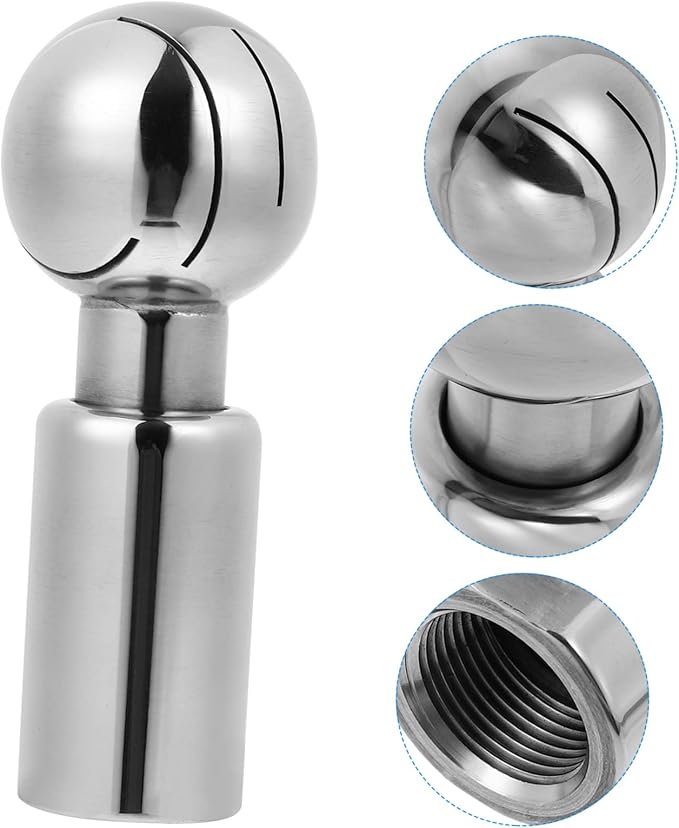 Stainless Degree Cleaning Ball 1pc Stainless Steel Spray Ball to Rotate Dual Card Ball Stainless Steel Cleaning