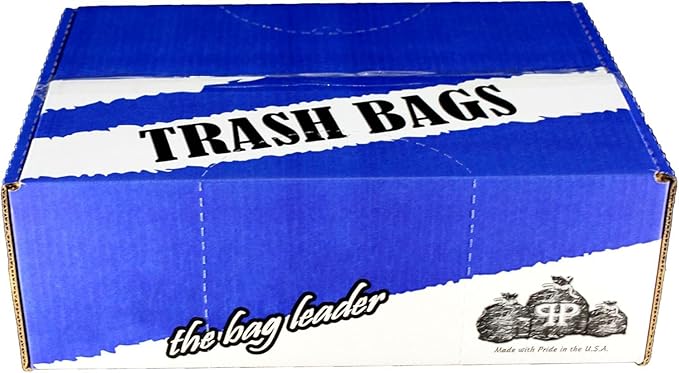(100 Pack) Plexon 55-60 Gallon Clear Trash Bags - 32-55 gal 38 x 58 3 Mil Heavy Duty - Contractor Garbage Bags Rollout Round Square Trash Cans