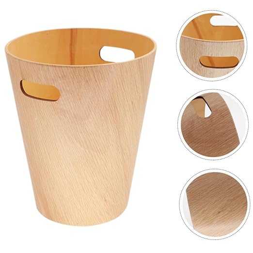 Happyyami Trash Can for Office and Home Stylish Desk Wastebasket Capacity Garbage Bin for Makeup Tables Vanities and More Easy to Clean and Design