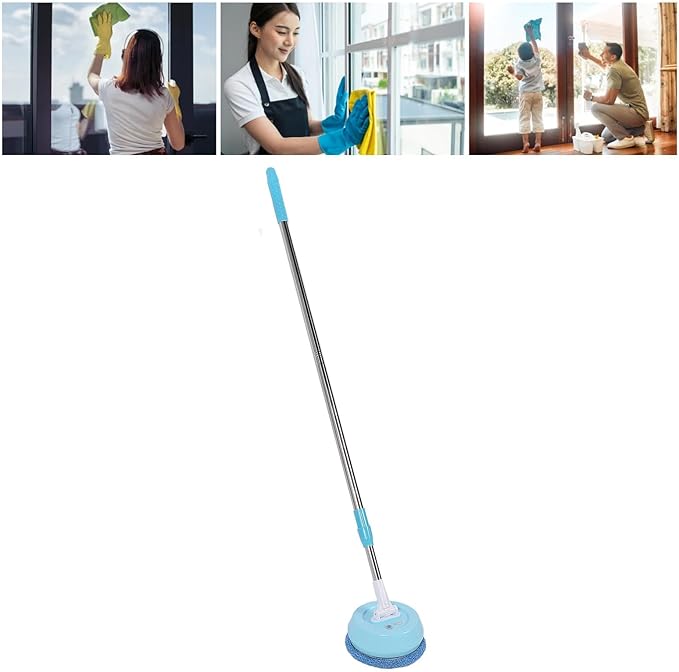 Cordless Electric Mop Powerful Effortless Use Flexible Cordless Mop for Floor Window Ceiling (Light Blue)