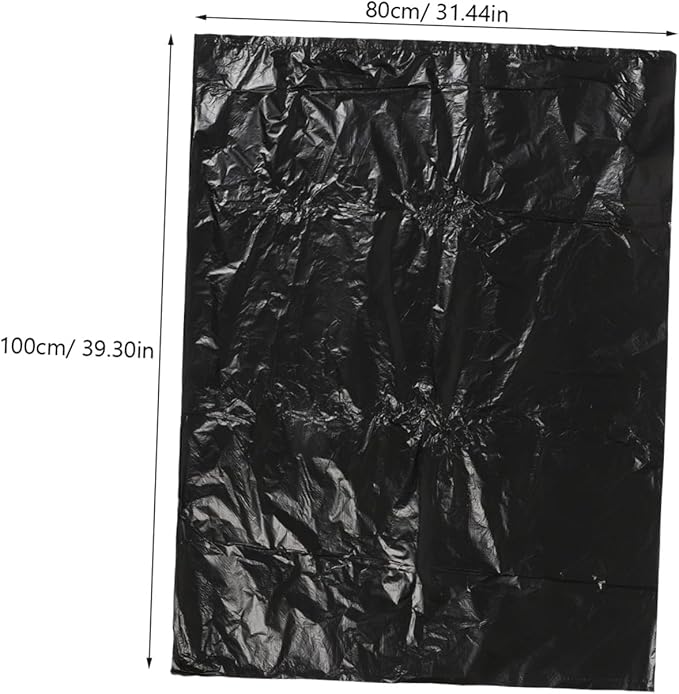 25pcs Thickened Hdpe Trash Bags Large Capacity Leak-resistant Garbage Bags for Kitchen Bathroom Office Waste Disposal