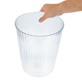 TIDTALEO Transparent Kitchen Trash Can Small Thickened Garbage Container for Bathroom Bedroom Office Practical Multi-Function Wastebasket with Chic Design for Home Organization