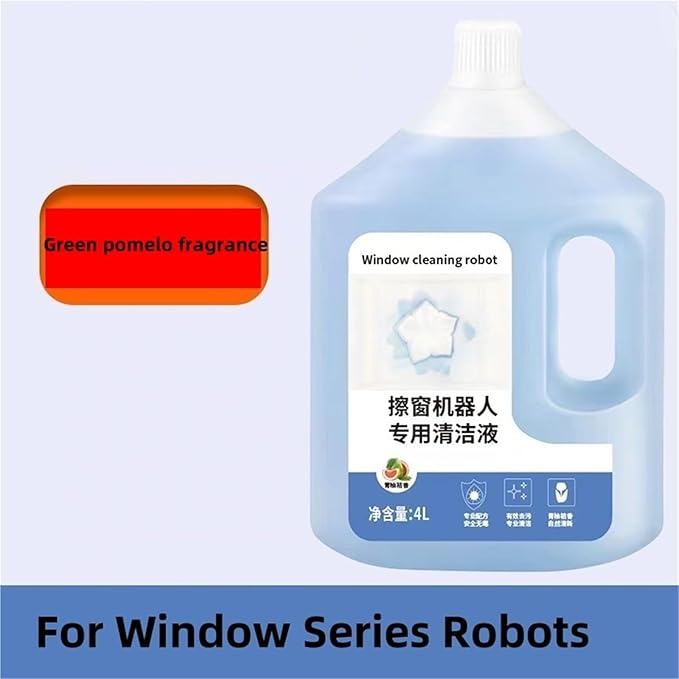 Window Cleaning Robot Glass Cleaning Solution 4L Compatible With ECOVACS Winbot W1S Pro/W1 PRO/ W2 OMNI/W2 PRO/W2 PRO OMNI/WINBOT MINI HA41 W1SPRO W920(2 bottles)