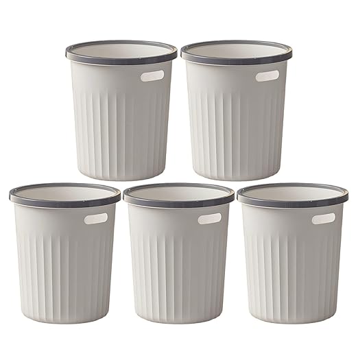 Bathroom Trash Can Round 5 Gallons Compact Garbage Cans for KitchenPlastic Commercial Small Capacity Small Garbage Can for Indoor Office Dorm Bathroom Living Room Paper Outdoor Laundry Restroom