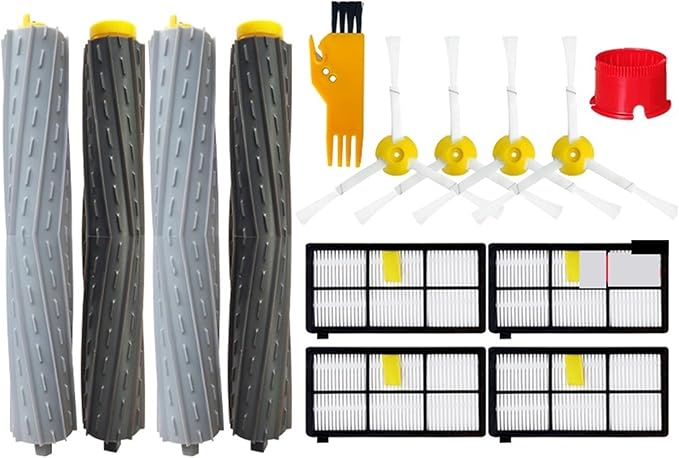 BeNtli Vacuum Cleaner Parts AccessoriesMain Side BrushHepa FilterCompatible for Roomba 800 900 Series 860 870 880 890 966 980 (Color : 2)