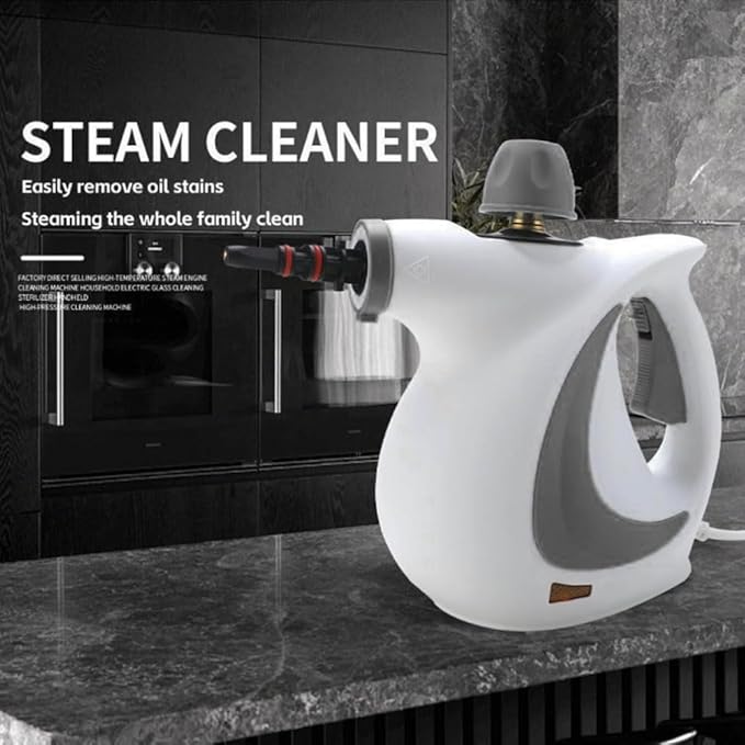 Handheld Steam Cleaner 10 in 1 Portable Pressure Multi Purpose Cleaner with 9pcs Accessories for Upholstery Furniture Sofa Couch Floor Tile Grout Car