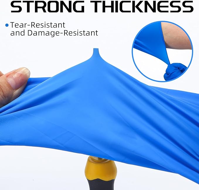 50 Counts 16 Long Disposable Nitrile Gloves Latex Free Dishwashing Gloves Waterproof for Household Clean Gardening(Blue)