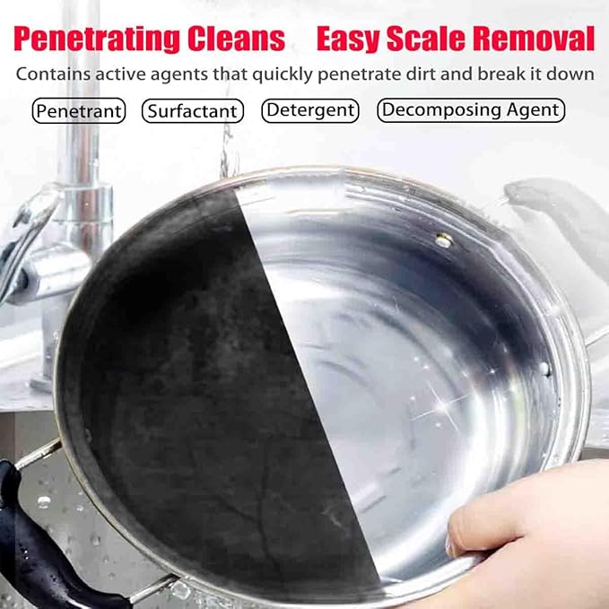 Multi-Purpose Powerful Cleaner for KitchenCoconut Oil Natural CleanserCleaning PastePolishing PasteHeavy Duty DegreaserCookware Cleaner for FaucetsTilesMicrowaveOvenStove Top (2pcs)