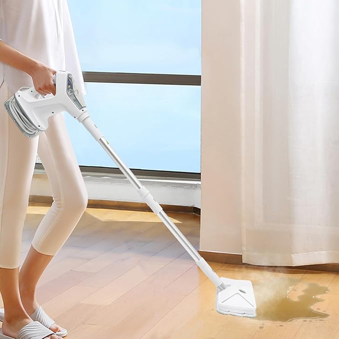1300W High Temperature Handheld Steam Cleaner with Multi-purpose AccessoriesSteam Mop Cleaner Handheld Steamer for Laminate FloorTilesGroutWindowClothes and Carpets