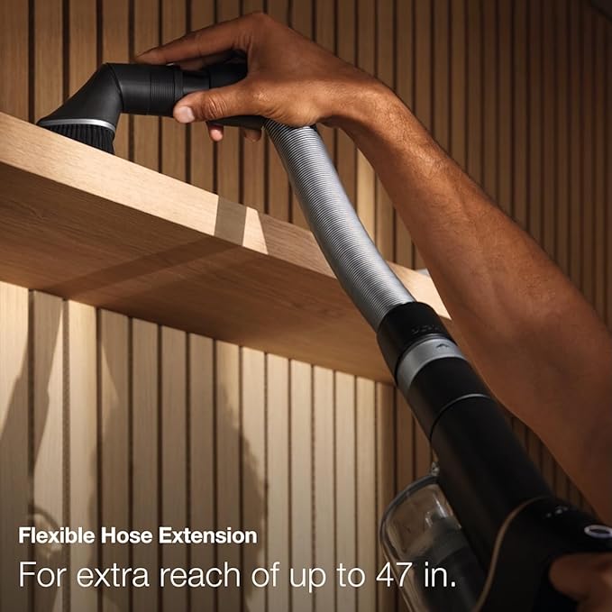 Miele Duoflex Total Care Vacuum Cleaner Cordless and Bagless Multi-Use Multi-Floor Flexible Stick Vacuum with 4 Attachable Brushes and Accessories in Obsidian Black / Rose Gold