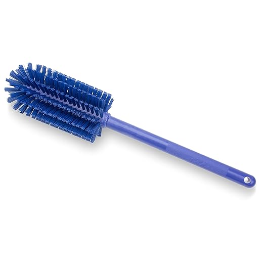 SPARTA Large Water Bottle Brush Ideal for Wide-Mouth Jars Bottles and Tumblers Dishwashing Tool with Handle for Home and Commercial Kitchens Plastic 16 Inches Blue
