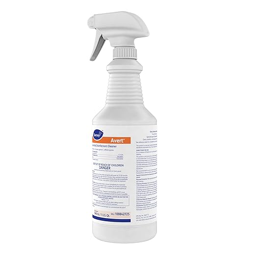Diversey 100842725 Avert Sporicidal Disinfectant Cleaner Hospital Grade Kills C. Difficile Spores Ready-to-Use Liquid Spray 32-Ounce (Pack of 12)