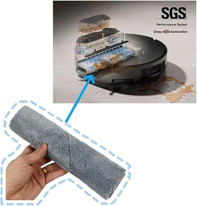 B98A-Tracked Washable MopCompatible For DreameCompatible For MovaZ5/Z5pro/Z50 Ultra/G20/G30 Pro/G30 Pro Ultra G30/G20 Master