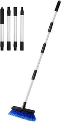 62 Car Wash Brush Mop with Long Handle 10 Soft Bristle Scrub Scratch-Free Car Cleaning Brush Supplies Broom Kit for RV Boat Truck SUV House Siding Snow Floors Extension Aluminum Alloy