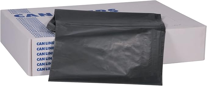 Heritage Repro 2-mil Trash Can Liners 60 Gallons 38 x 58 Black Box Of 100 Trash Bags