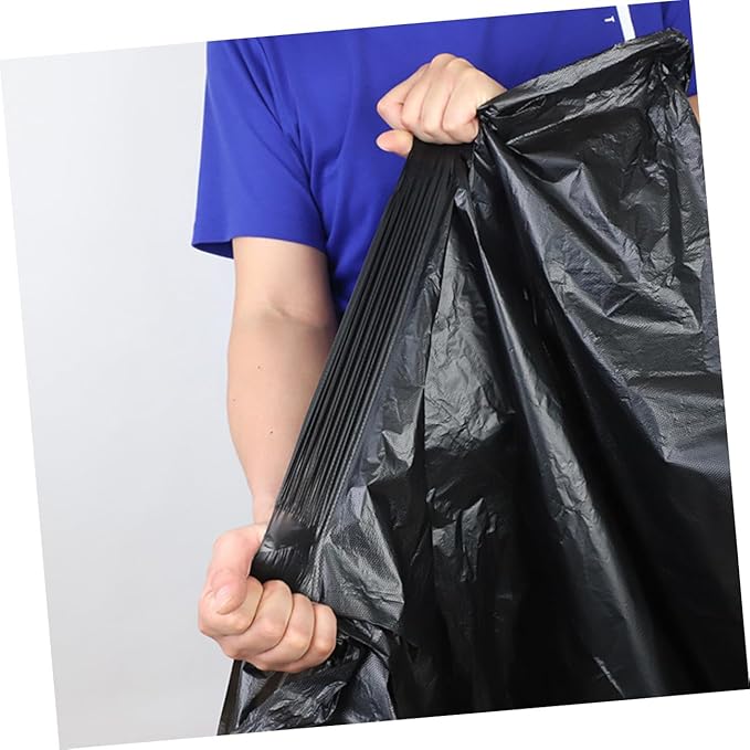 Alasum Extra Large Commercial Garbage Bags 50pcs 80x100cm Contractor Trash Bags Heavy Duty Black for Outdoor Kitchen Office and Garden Waste Disposal