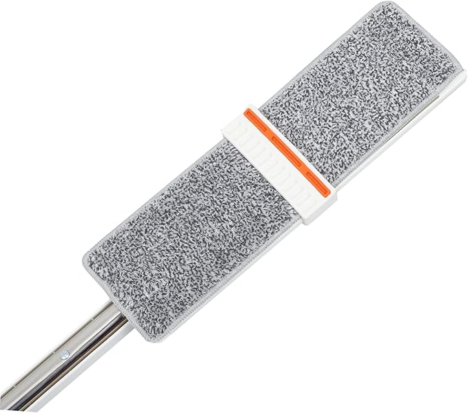 Portable Dual Function Floor Cleaning Mop Wet Dry Flat Mop with Replaceable Microfiber Pads Self Squeeze Design for Efficient Home Cleaning Tasks