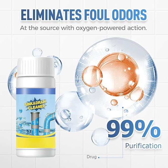 2026 New Sink and Drain Cleaner Multi-functional Sink and Drains Cleaner Powder Cleaning Sink Cleaner for Kitchen and Pipes Cleaning Tool (3 PCS)