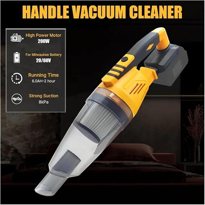 2 in 1 Lightweight Stick Cordless Vacuum Cleaner Compatible with DeWALT 20V/18V Battery with 2 Mode Suction
