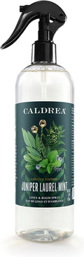 Caldrea Linen and Room Spray Air Freshener Made with Essential Oils Plant Derived Ingredients Juniper Laurel Mint Scent 16 oz