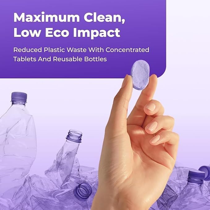 Clean Kitchen spray cleaner- Multi-purpose effervescent cleanerCleaners for Home Kitchen BathroomEasily solves all kinds of stains Cleaning tablets included (1Bottle+30PCS Tablets)