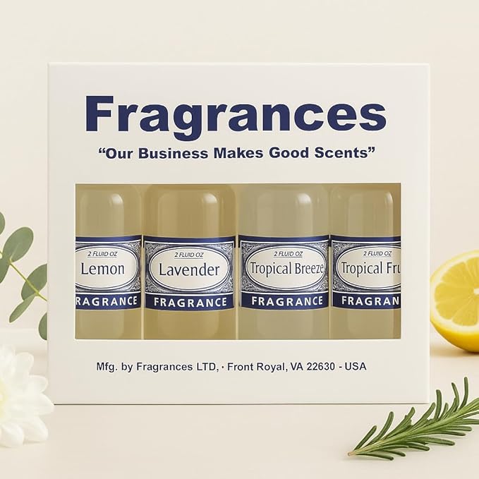 Rainbow RainMate Sirena Hyla Compatible Vacuum Fragrances – Assorted Fragrance 4-Pack For Water-Based Vacuums (Tropical Escape - Lemon Lavender Topical Breeze Tropical Fruit)