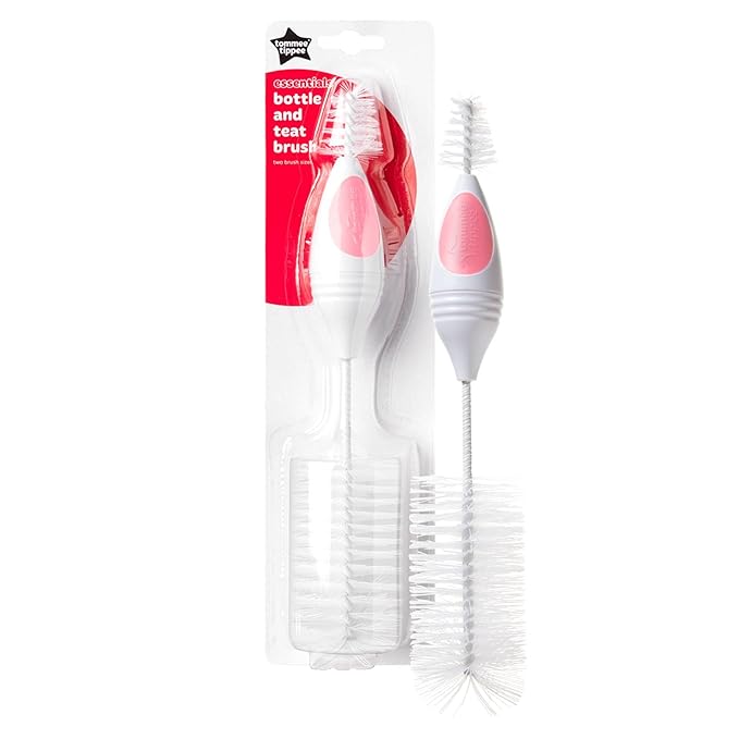 Tommee Tippee Essentials Bottle &amp Teat Brush - Orange Blue Or Pink