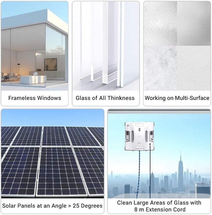 HOBOT S7 Pro Window Cleaning Robot | Dual Mop Polish Hand Wiping Technology 15nm Ultrasonic Spray 4800Pa Suction | Automatic Window Washer Robot for Framed/Frameless Glass Indoor &amp Outdoor Use