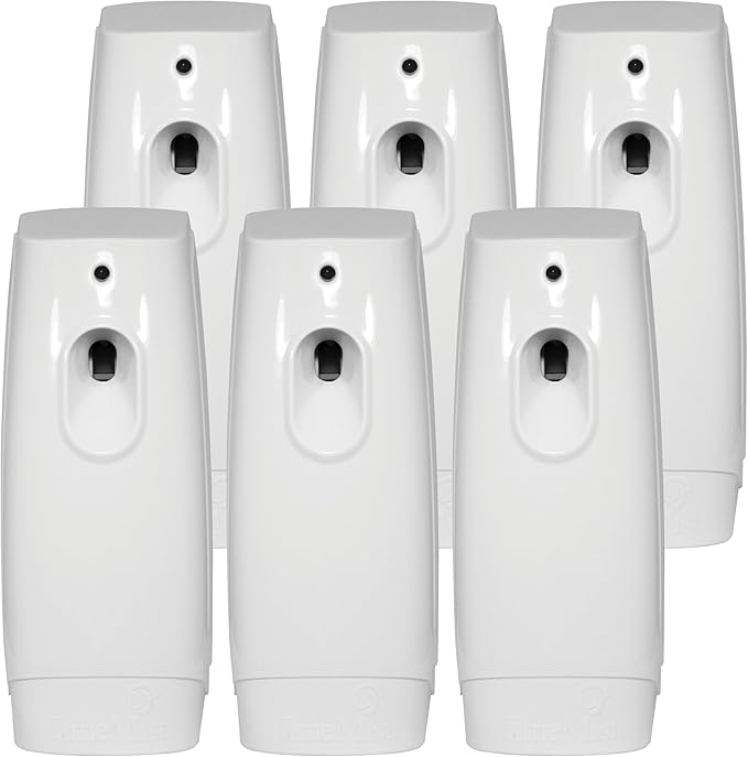 TimeMist Classic Metered Aerosol Air Freshener Fragrance Dispenser - (Case of 6) 1047717 - Great for Odor Control in Kitchen Bathroom Locker Room Breakroom and Washroom