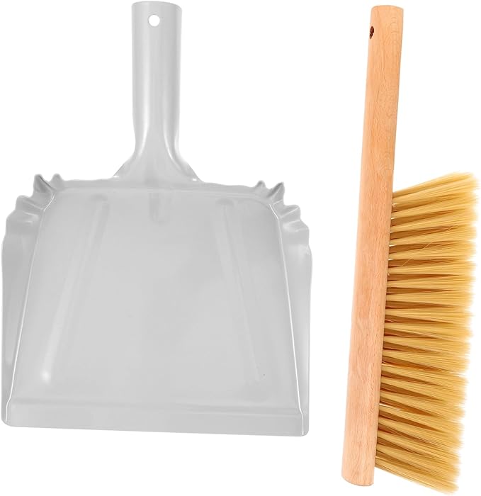 VALICLUD 1set Wooden Hand Broom Dustpan Compact Whisk Broom for Bed and Sofa Cleaning Lightweight and Portable Dust Brush for Easy Storage and Efficient Dust Removal