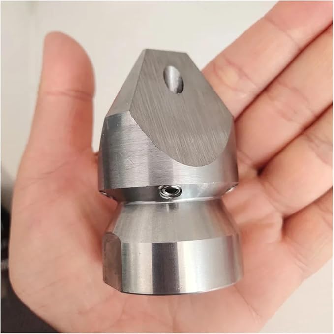High-Pressure Nozzle Small Puncture Stainless Steel Dredging Washing Machine Accessories Mine Dredging Sewer Water Mouse Nozzle (Color : M22 Male Thread) WANGZC001